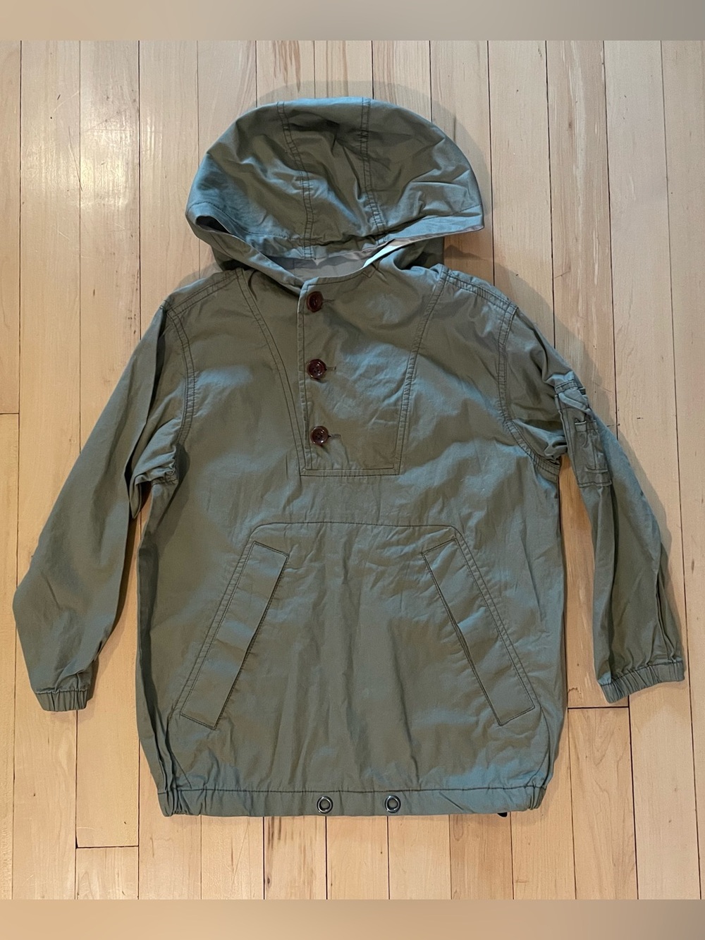 GAP Olive Hooded Pullover Jacket 6/7